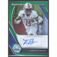 2021 Panini Prizm Draft Picks Autographs Green #DPA-KAW Kawaan Baker Autographed