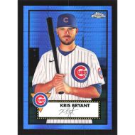 2021 Topps Chrome Platinum Anniversary Blue Prism Refractors #186 Kris Bryant