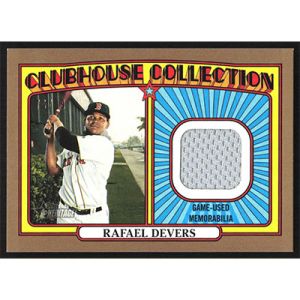 2021 Topps Heritage Clubhouse Collection Relics Gold #CCR-RD Rafael Devers Jersey