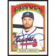 2021 Topps Heritage #639 Travis d'Arnaud Autographed