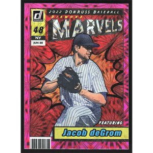 2022 Donruss Marvels Pink Fireworks #M-6 Jacob deGrom
