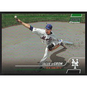2022 Stadium Club Chrome Green Refractors #125 Jacob deGrom