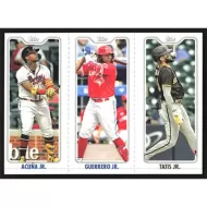 2022 Topps Opening Day Triple Play #TPC-10A-C R. Acuna Jr./V. Guerrero Jr./F. Tatis Jr.