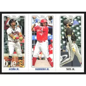 2022 Topps Opening Day Triple Play #TPC-10A-C R. Acuna Jr./V. Guerrero Jr./F. Tatis Jr.