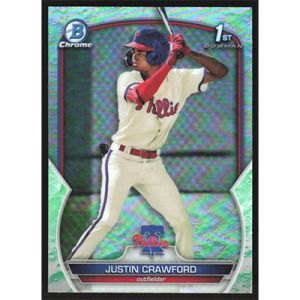 2023 Bowman Chrome Prospects Lunar Glow Refractors #BCP-3 Justin Crawford