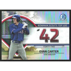 2023 Bowman Chrome Scouts Top 100 #BTP-42 Evan Carter