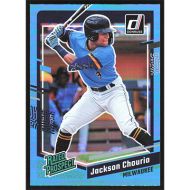 2023 Donruss Holo Carolina Blue #85 Jackson Chourio Rated Prospect