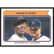 2023 Topps Heritage Combo Cards #CC-9 J. Chisholm Jr./L. Arraez Miami's Vices