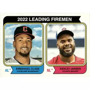 2023 Topps Heritage #208 E. Clase/K. Jansen League Leaders