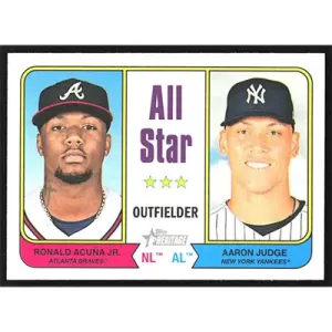 2023 Topps Heritage #336 R. Acuna Jr./A. Judge All Star