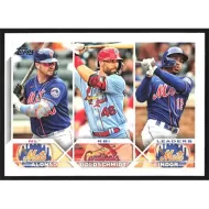 2023 Topps #240 P. Alonso/P. Goldschmidt/F. Lindor League Leaders