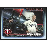 2024 Topps Rainbow Foil #155 C. Correa/P. Lopez Correa Shower - Checklist