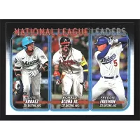 2024 Topps #206 L.Arraez/R. Acuna Jr./F. Freeman League Leaders