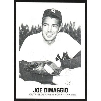 1977 Galasso Glossy Greats #1 Joe DiMaggio