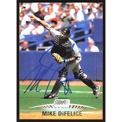 1999 Stadium Club #308 Mike DiFelice Autographed