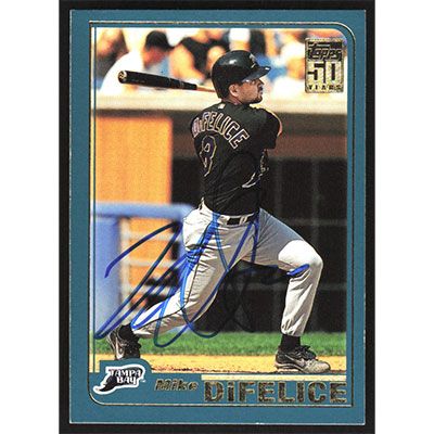 2001 Topps #466 Mike DiFelice Autographed