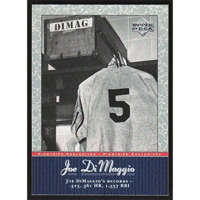 2001 Upper Deck Pinstripe Exclusives #JD54 Joe DiMaggio