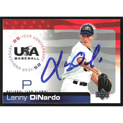 2004 USA Baseball 25th Anniversary #USA-49 Lenny DiNardo Autographed