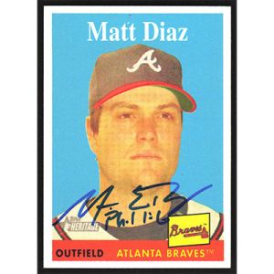 2007 Topps Heritage #355 Matt Diaz Autographed