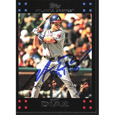 2007 Topps #395 Matt Diaz Autographed