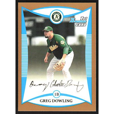 2008 Bowman Prospects Gold #BP103 Greg Dowling