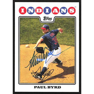 2008 Topps #183 Paul Byrd Autographed
