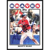 2008 Topps #338 Matt Diaz Autographed