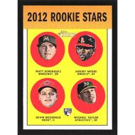 2012 Topps Heritage #407 M. Dominguez/J. Moore/D. Mesoraco/M. Taylor Rookie Stars