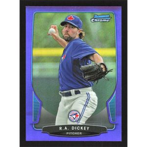 2013 Bowman Chrome Purple Refractors #156 R.A. Dickey