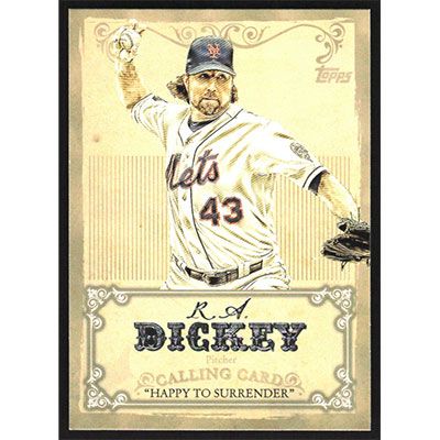 2013 Topps Calling Cards #CC-9 R.A. Dickey