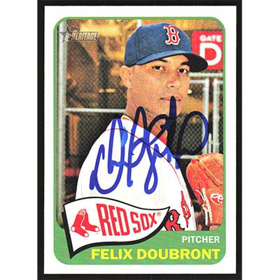 2014 Topps Heritage #18 Felix Doubront Autographed