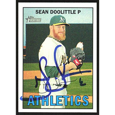 2016 Topps Heritage #418 Sean Doolittle Autographed