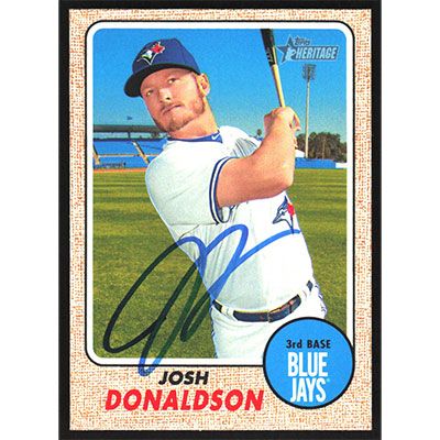 2017 Topps Heritage #490 Josh Donaldson SP Autographed
