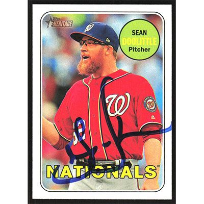 2018 Topps Heritage #315 Sean Doolittle Autographed