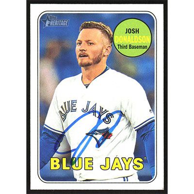 2018 Topps Heritage #91 Josh Donaldson Autographed