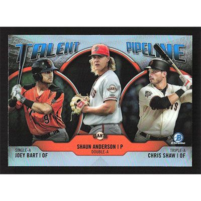 2019 Bowman Chrome Talent Pipeline #TP-SFG J. Bart/S. Anderson/C. Shaw