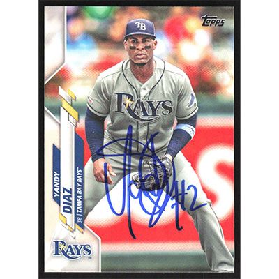 2020 Topps #487 Yandy Diaz Autographed