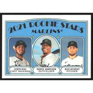 2021 Topps Heritage #209 L. Diaz/M. Harrison/N. Neidert Rookie Stars