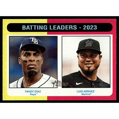 2024 Topps Heritage #306 Y. Diaz/L. Arraez League Leaders