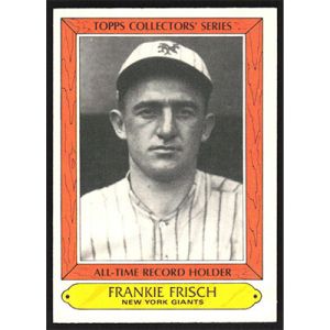 1985 Topps Woolworth's #13 Frankie Frisch All-Time Record Holder