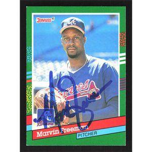 1991 Donruss #619 Marvin Freeman Autographed