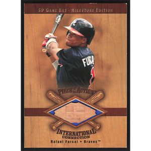 2001 SP Game Bat Milestone Piece of Action International #I-RF Rafael Furcal Bat