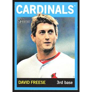 2013 Topps Heritage Wal-Mart Blue Border Variations #160 David Freese