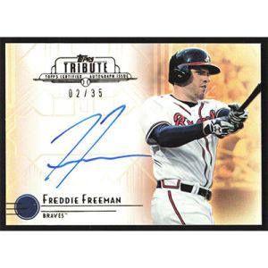 2014 Topps Tribute Autographs Sepia #TA-FF Freddie Freeman Autographed