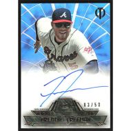 2014 Topps Tribute to the Pastime Autographs Blue #TPT-FF Freddie Freeman Autographed