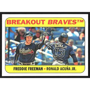 2018 Topps Heritage Combo Cards #CC-8 F. Freeman/R. Acuna Jr.