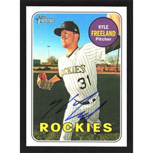 2018 Topps Heritage #310 Kyle Freeland Autographed