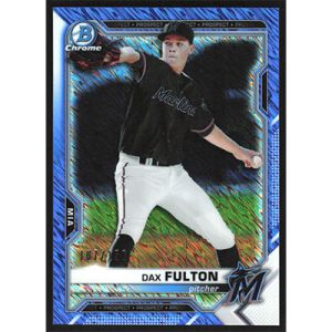 2021 Bowman Chrome Prospects Blue Shimmer Refractors #BCP-32 Dax Fulton