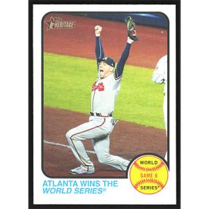 2022 Topps Heritage #210 Freddie Freeman World Series Highlights
