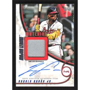 2025 Topps Major League Material Autographs Orange #MLMA2-RA Ronald Acuna Jr. Jersey Autographed